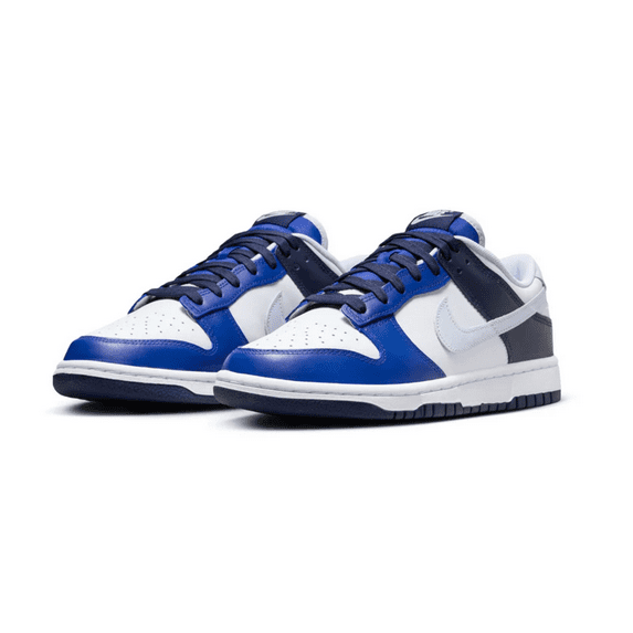 Men's Nike Dunk Low White/Football Grey-Game Royal (FQ8826 100) - 14