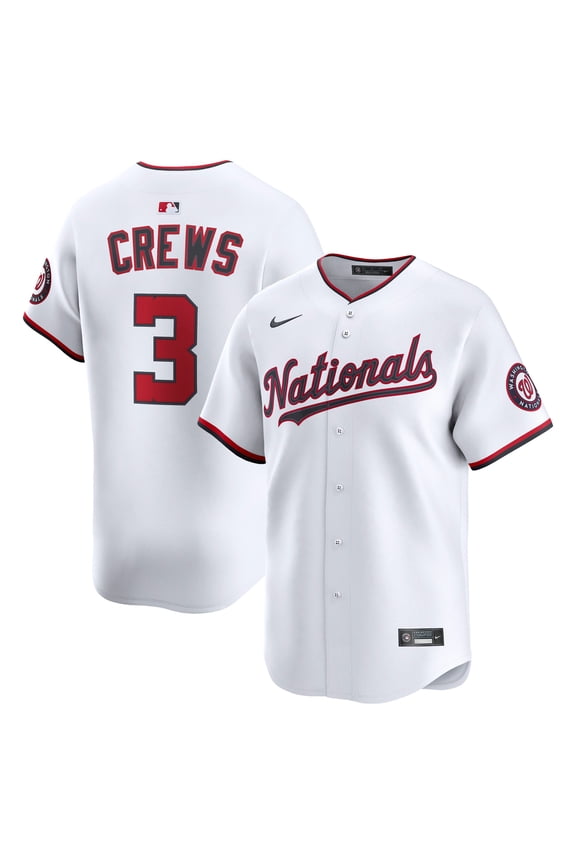 Men's Nike Dylan Crews White Washington Nationals Home Limited Player Jersey