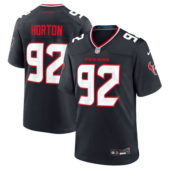 Men's Nike Dylan Horton  Navy Houston Texans Team Game Jersey