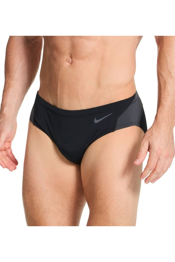 Men's Nike ESSA105 Vex Colorblock Swim Brief (Black 30 Waist)