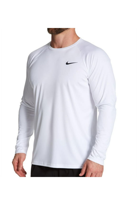 Men's Nike ESSA587 Dri-Fit Long Sleeve Rashguard (White S)