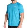 thumbnail image 1 of Men's Nike ESSA589 Dri-Fit Short Sleeve Heather Rashguard (Laser Blue Heather M), 1 of 1