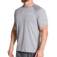 thumbnail image 1 of Men's Nike ESSA589 Dri-Fit Short Sleeve Heather Rashguard (Particle Grey Heather S), 1 of 1