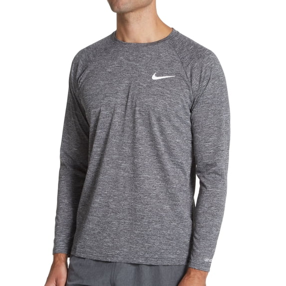 Men's Nike ESSA590 Dri-Fit Long Sleeve Heather Rashguard (Black L)