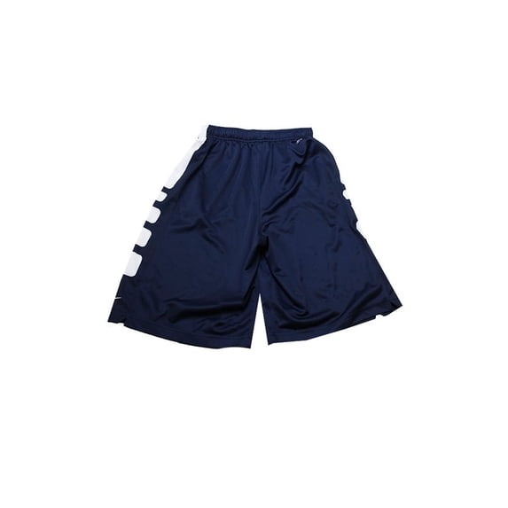 Men's Nike Elite Stripe Basketball Shorts Obsidian/White Size Large