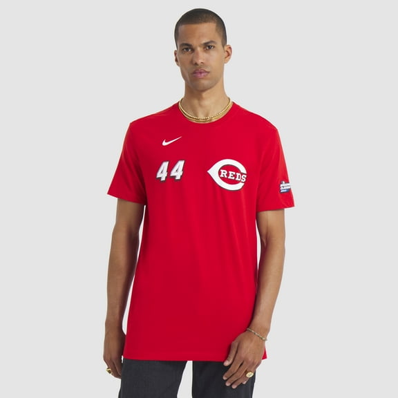 Men's Nike Elly De La Cruz Red Cincinnati Reds 2025 MLB Speedway Classic Name & Number T-Shirt