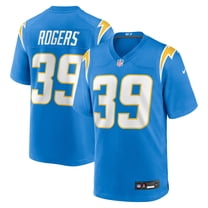 Men's Nike Eric Rogers Powder Blue Los Angeles Chargers Team Game Jersey