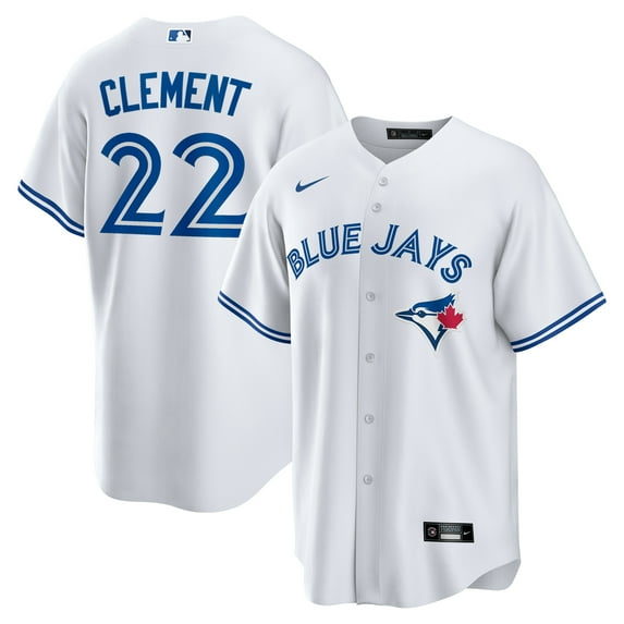 Men's Nike Ernie Clement White Toronto Blue Jays Home Replica Jersey