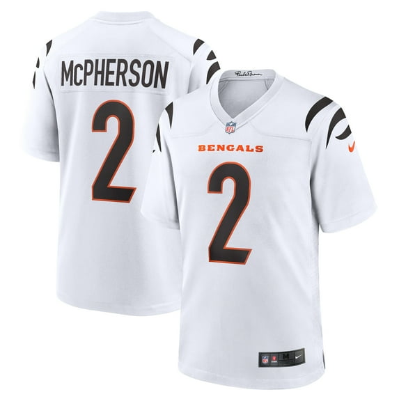 Men's Nike Evan McPherson White Cincinnati Bengals Game Player Jersey