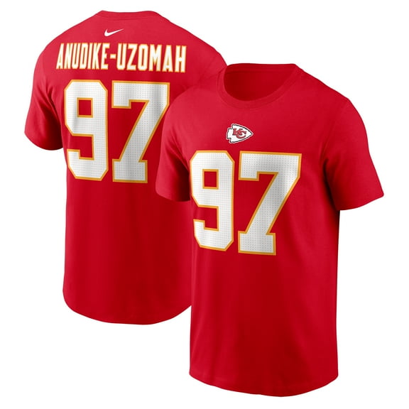 Men's Nike Felix Anudike-Uzomah Red Kansas City Chiefs Player Name & Number T-Shirt