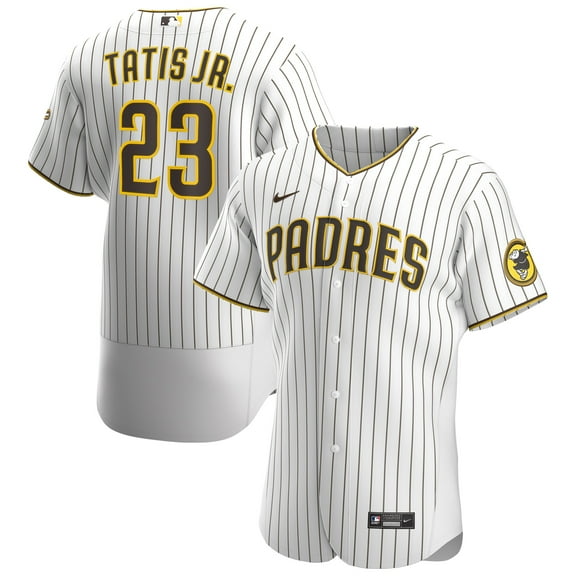 Men's Nike Fernando Tat-s Jr. White/Brown San Diego Padres Home Authentic Player Jersey