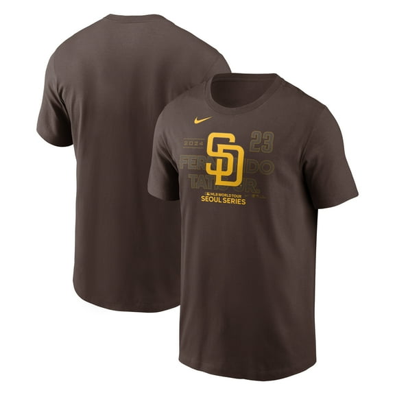 Men's Nike Fernando Tatis Jr. Brown San Diego Padres 2024 MLB World Tour Seoul Series Player Name & Number Event Stack