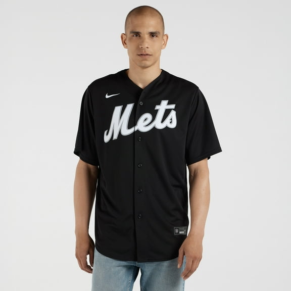 Men's Nike Francisco Lindor Black New York Mets  Replica Player Jersey