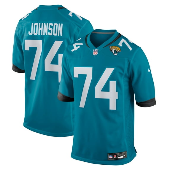 Men's Nike Fred Johnson Teal Jacksonville Jaguars Team Game Jersey