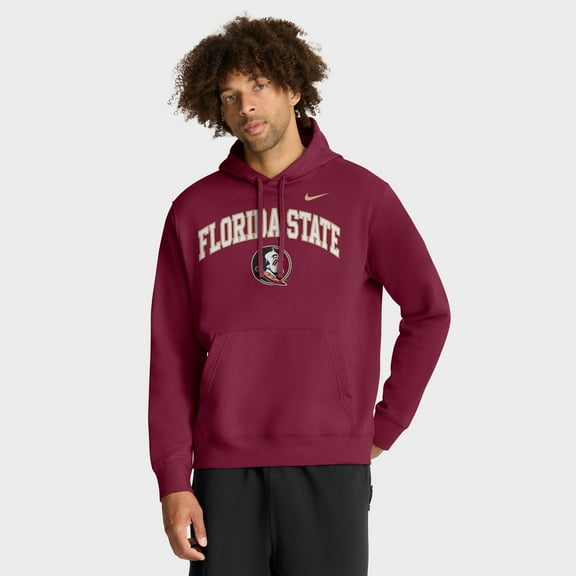 Men's Nike Garnet Florida State Seminoles Club Fleece Arch Pullover Hoodie