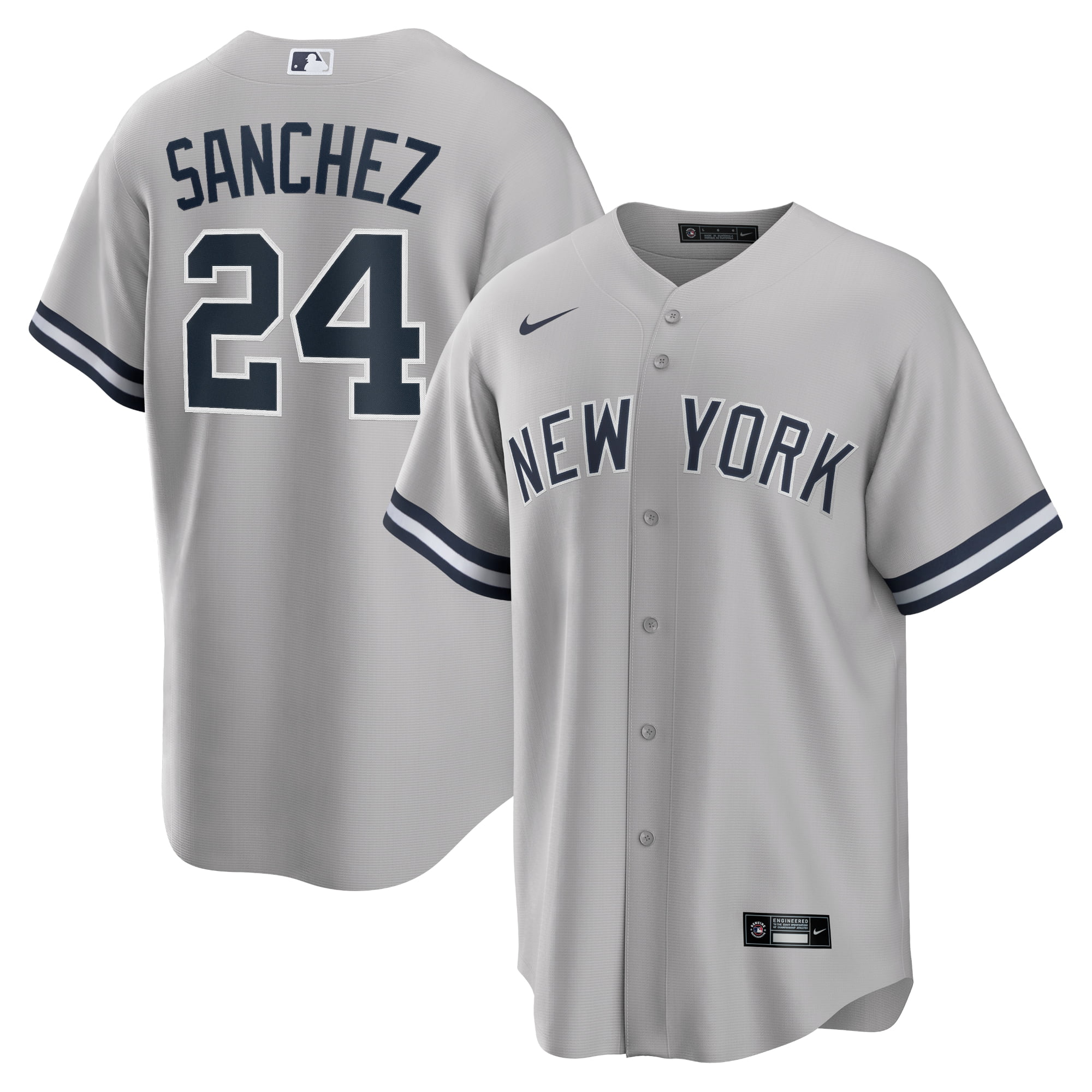 Men's Nike Gary Sanchez Gray New York Yankees Road Replica Player Name  Jersey 