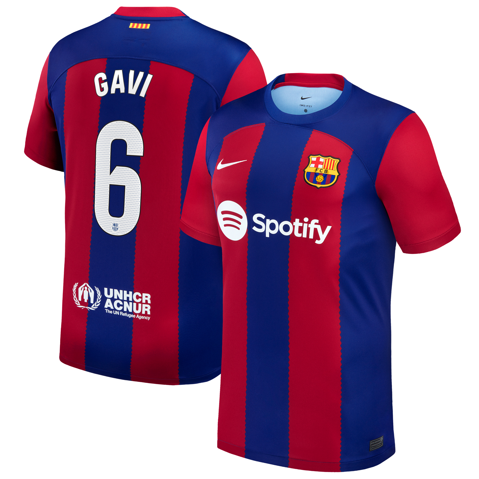 Men's Nike Gavi Royal Barcelona 2023/24 Home Stadium Replica Player