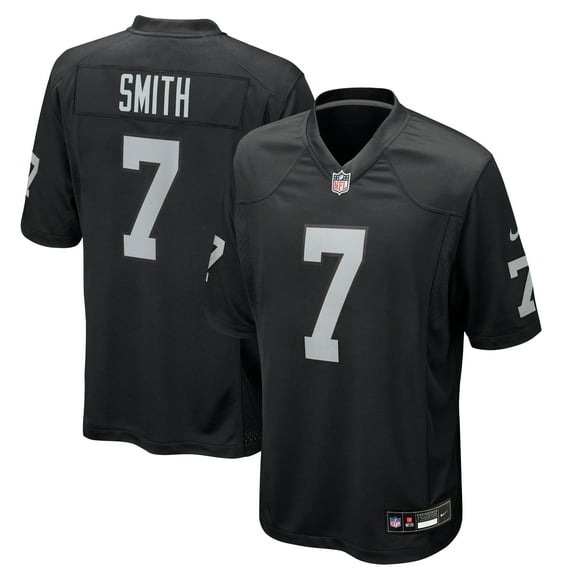 Men's Nike Geno Smith Black Las Vegas Raiders Game Player Jersey