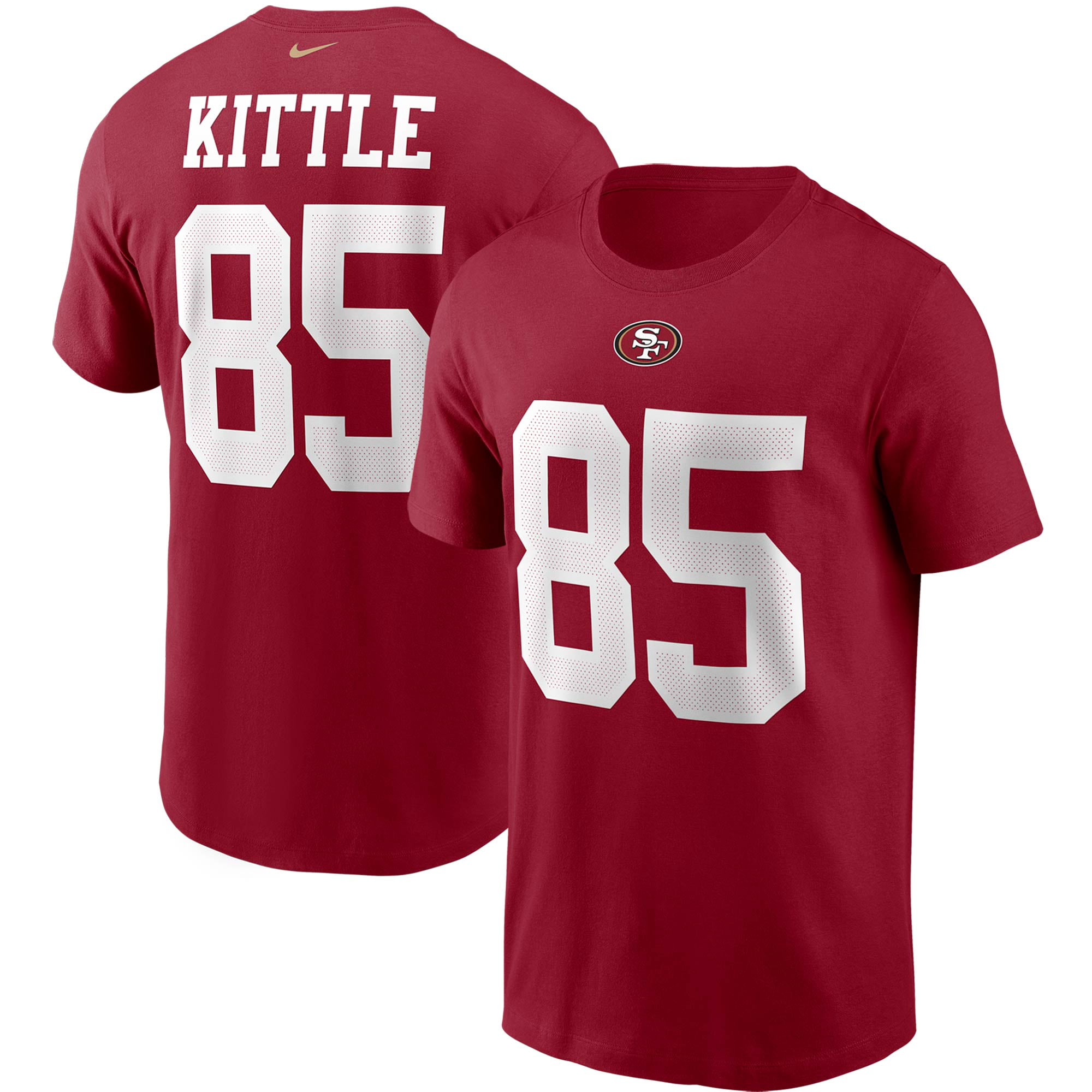 Men's Nike George Kittle Scarlet San Francisco 49ers Name & Number T-Shirt  