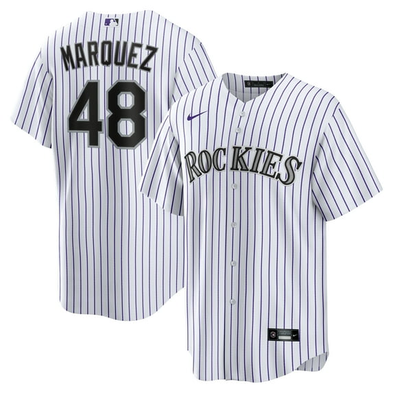 Men's Nike German Marquez White Colorado Rockies Home Replica Jersey