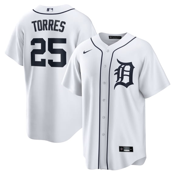 Men's Nike Gleyber Torres White Detroit Tigers Home Replica Jersey