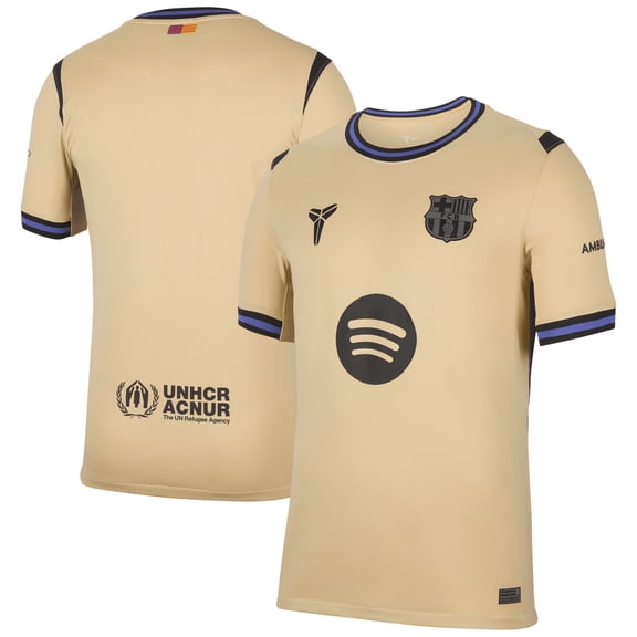 Men's Nike  Gold Barcelona 2025/26 Away Stadium Replica Jersey