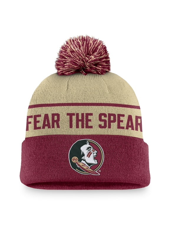 Men's Nike Gold/Garnet Florida State Seminoles Local Peak Cuffed Knit Hat with Pom
