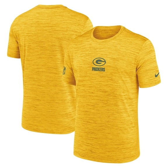 Men's Nike Gold Green Bay Packers Sideline Velocity Dri-FIT T-Shirt