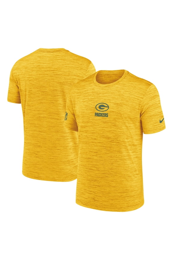 Men's Nike Gold Green Bay Packers Sideline Velocity Dri-FIT T-Shirt