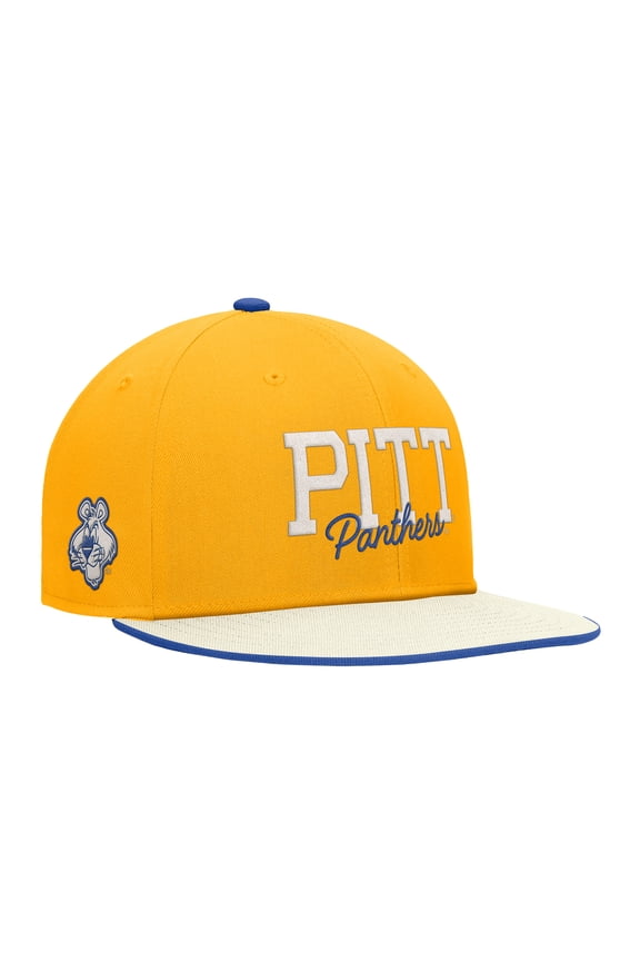 Men's Nike Gold Pitt Panthers Vintage Script Pro Dri-FIT Snapback Hat