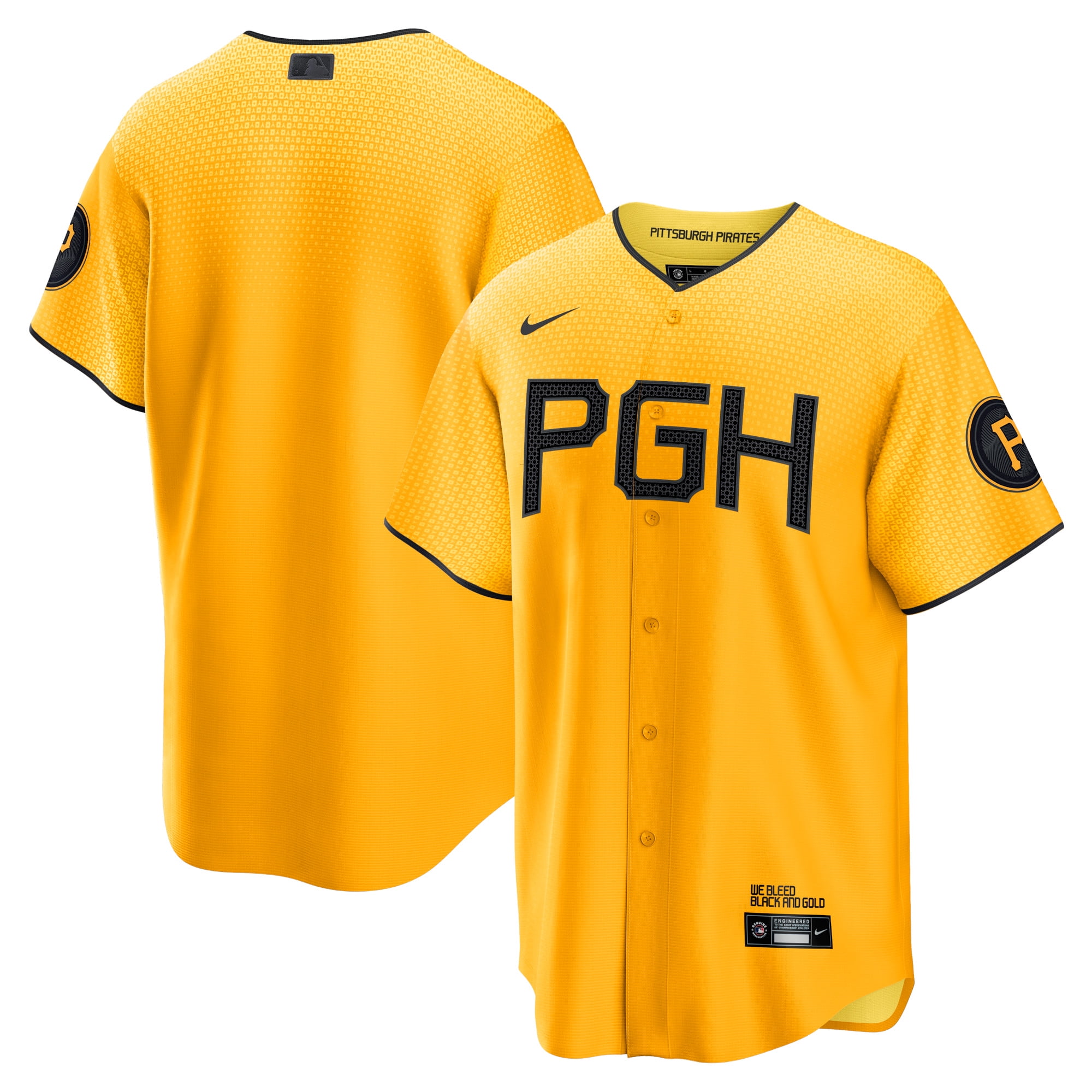 Men s Nike Gold Pittsburgh Pirates City Connect Replica Jersey Walmart