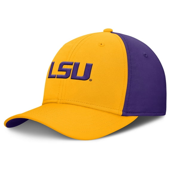 Men's Nike Gold/Purple LSU Tigers 2025 Sideline Rise Local Performance Flex Hat