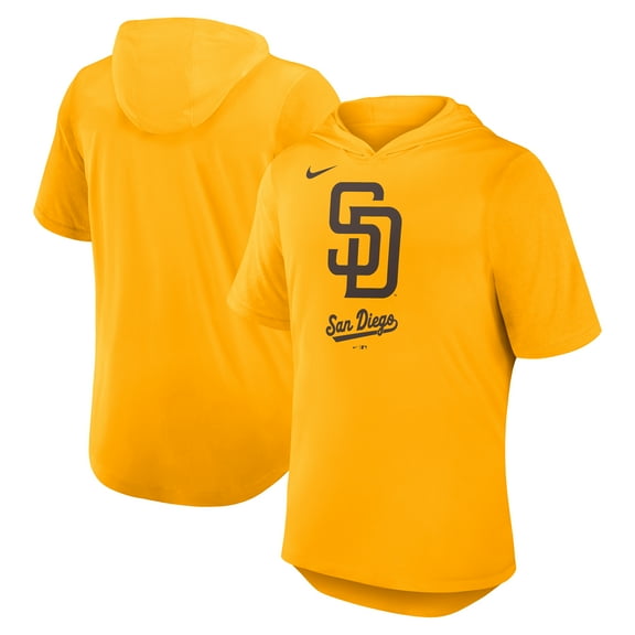 Men's Nike Gold San Diego Padres Tri-Blend Hoodie T-Shirt