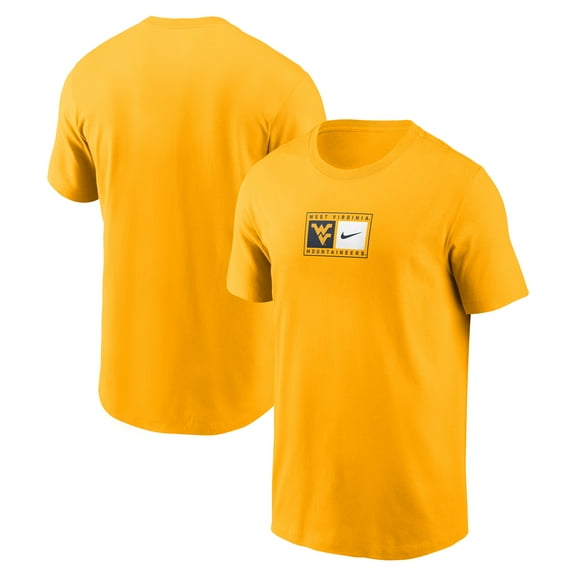 Men's Nike Gold West Virginia Mountaineers Campus Logo Swoosh T-Shirt