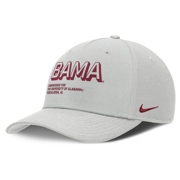 Men's Nike Gray Alabama Crimson Tide 2025 Sideline Dust Pinched Rise Adjustable Hat