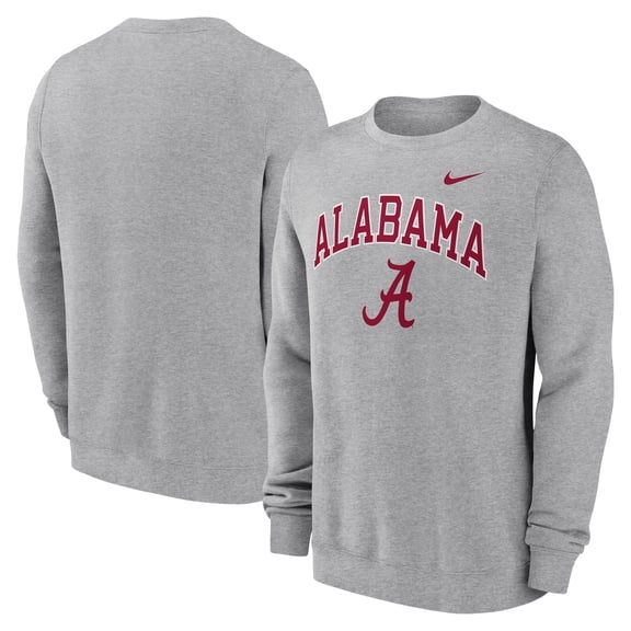 Men's Nike Gray Alabama Crimson Tide Arch Pullover Sweatshirt