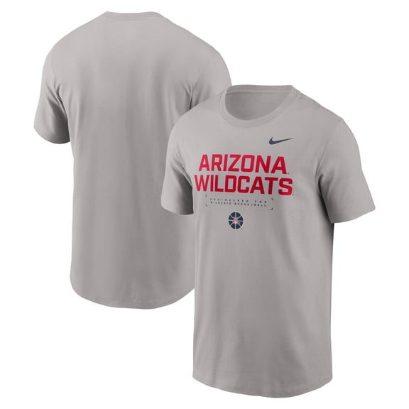 Men's Nike Gray Arizona Wildcats 2025 Courtside Basketball Performance T-Shirt