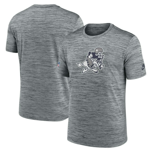 Men's Nike Gray Dallas Cowboys Sideline Velocity Throwback Logo Dri-FIT T-Shirt