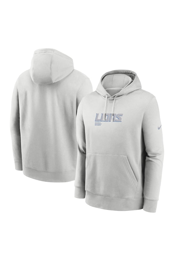 Men's Nike Gray Detroit Lions Edge Pack French Terry Club Pullover Hoodie