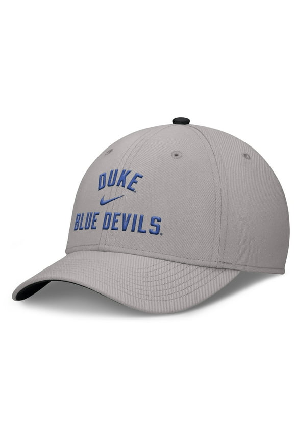 Men's Nike Gray Duke Blue Devils Rise Prep Performance Flex Hat