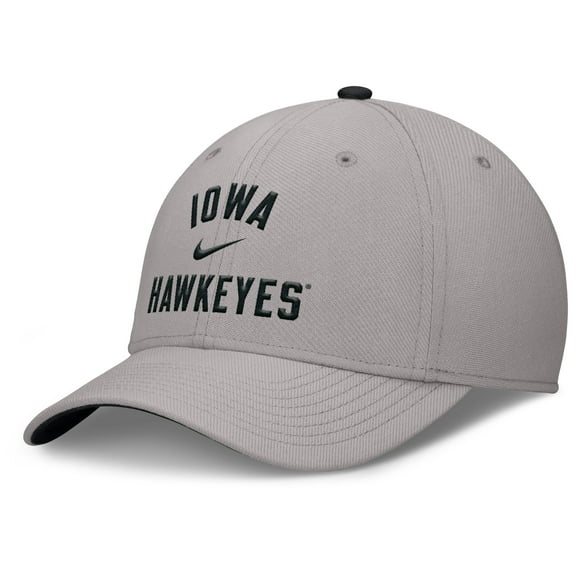 Men's Nike Gray Iowa Hawkeyes Rise Prep Performance Flex Hat