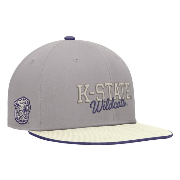 Men's Nike Gray Kansas State Wildcats Vintage Script Pro Dri-FIT Snapback Hat