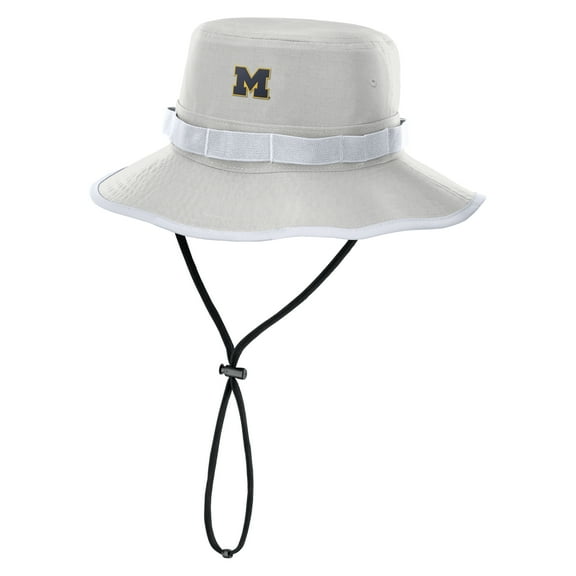 Men's Nike Gray Michigan Wolverines 2025 Sideline Apex Boonie Performance Bucket Hat