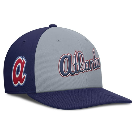 Men's Nike Gray/Royal Atlanta Braves Pro Performance Snapback Hat