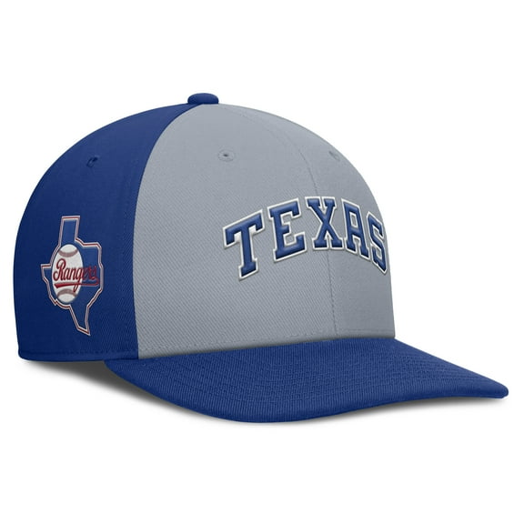 Men's Nike Gray/Royal Texas Rangers Pro Performance Snapback Hat