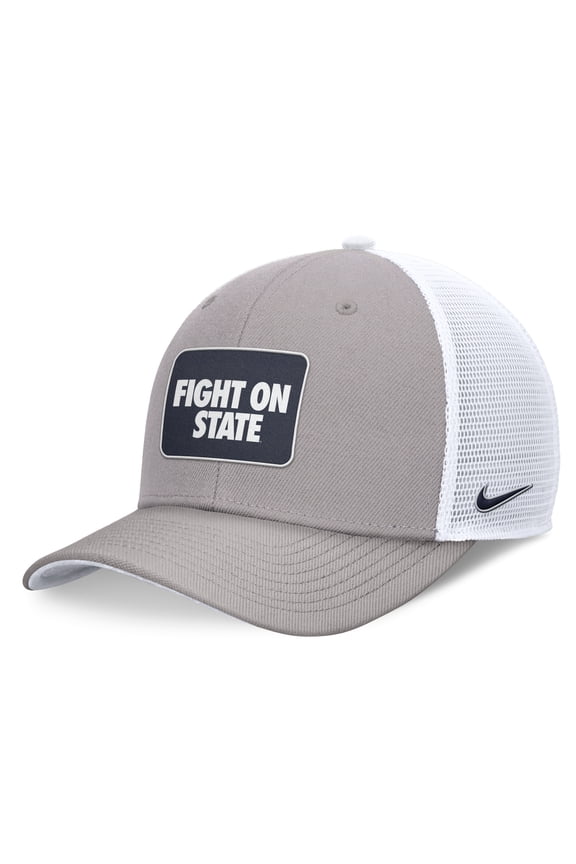 Men's Nike Gray/White Penn State Nittany Lions Local Rise Trucker Adjustable Hat