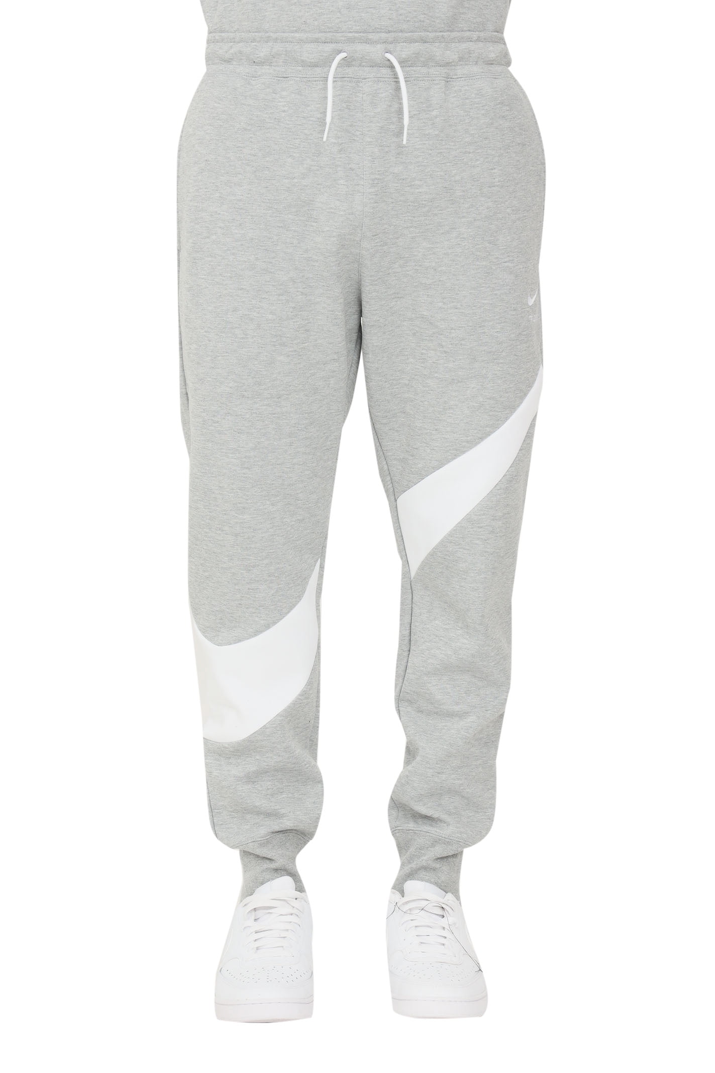 Nike Mens Swoosh Fleece Pants - Grey