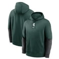thumbnail image 1 of Men's Nike Green/Anthracite Michigan State Spartans 2024 Sideline Club Pullover Hoodie, 1 of 3