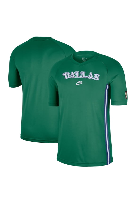 Men's Nike Green Dallas Mavericks Classic Edition Hardwood Classics Authentic Game Shooting T-Shirt