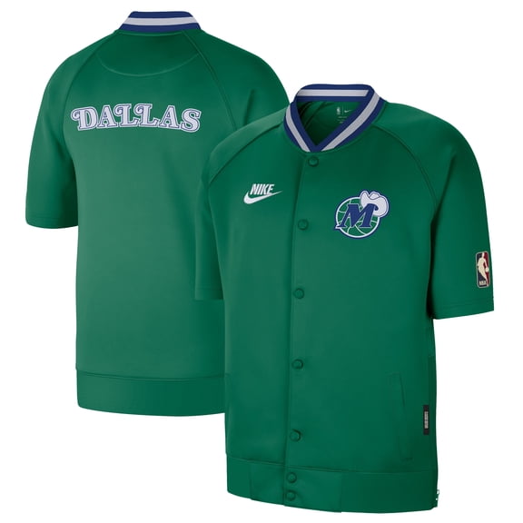 Men's Nike Green Dallas Mavericks Classic Edition Hardwood Classics Authentic On-Court Game Full-Zip Jacket